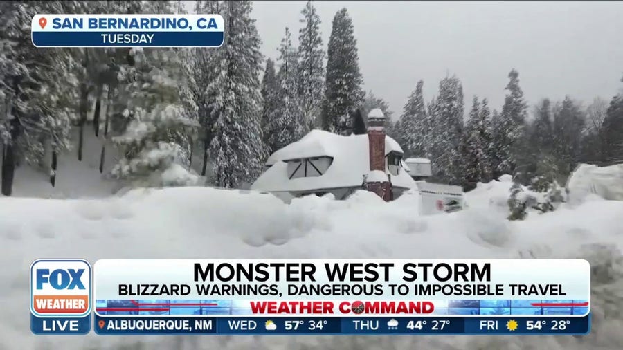 Blizzard Warnings, dangerous to impossible travel across parts of California
