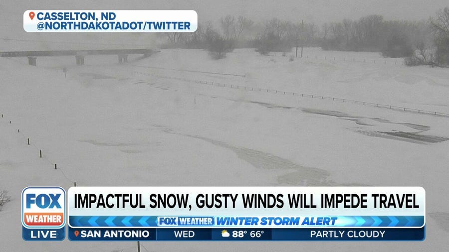 Impactful snow, gusty winds will impede travel across North Dakota