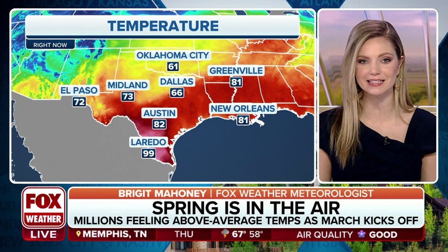 Spring warmth persists in eastern US