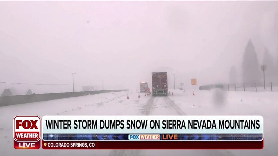 Parts of Sierra Nevada mountains hit with 10 feet of snow