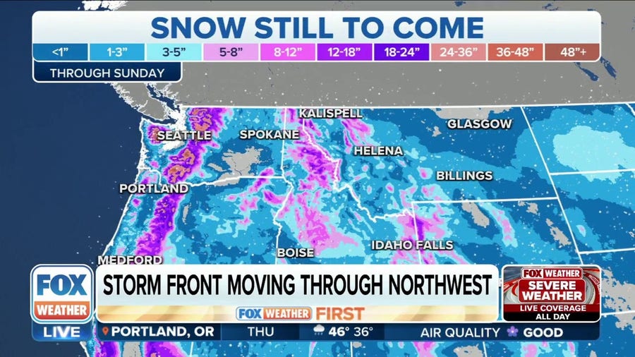 Storm will bring rain to Pacific Northwest, heavy snow to the Cascades