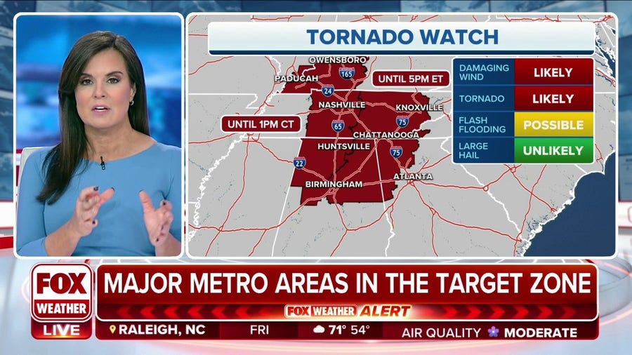 Tornado Watch issued includes Georgia