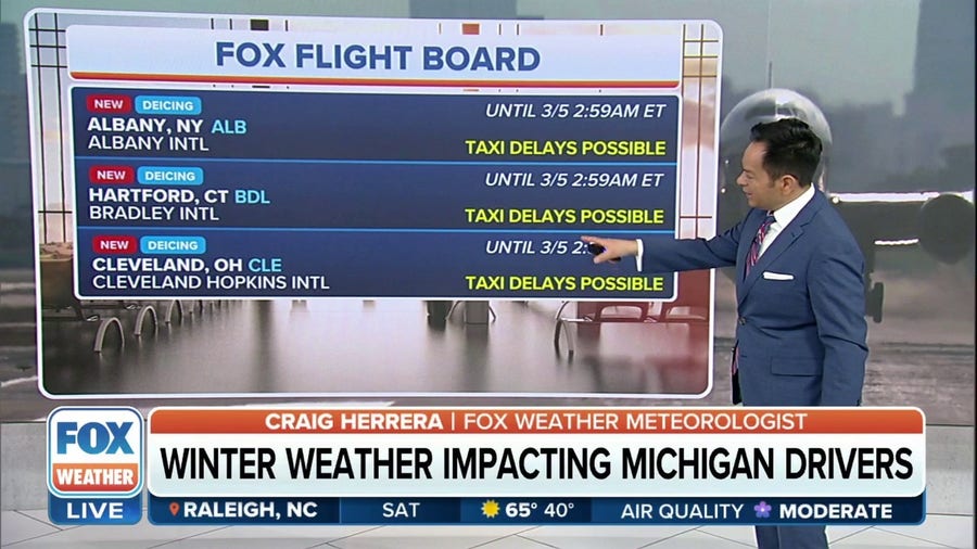 Winter weather impacting Michigan drivers