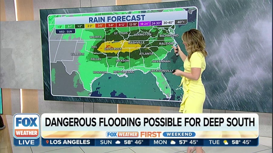 Dangerous flooding possible in the South as next storm system moves across the US