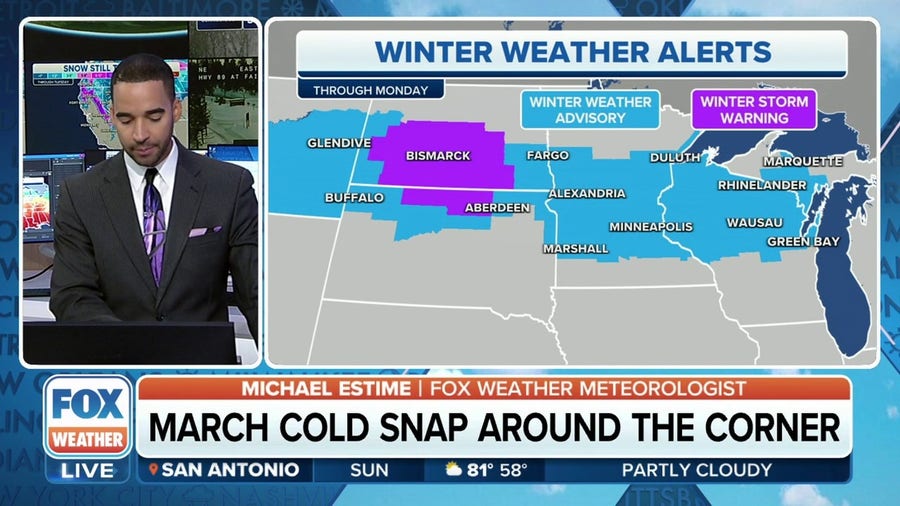 Snowy March start for Plains and Midwest