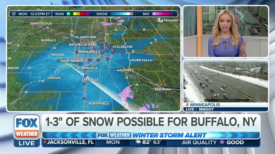 Quick moving storm is bringing snow to northeast, upper midwest