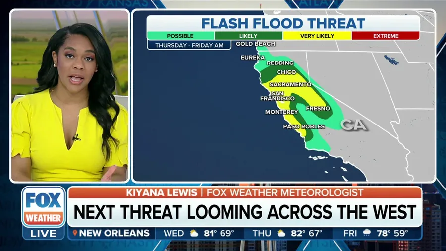 Atmospheric river brings threat of flooding to West Coast