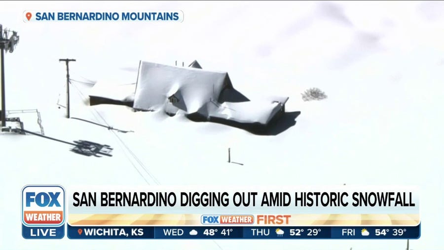 San Bernardino continues to dig out from historic snowfall, residents still need essential supplies