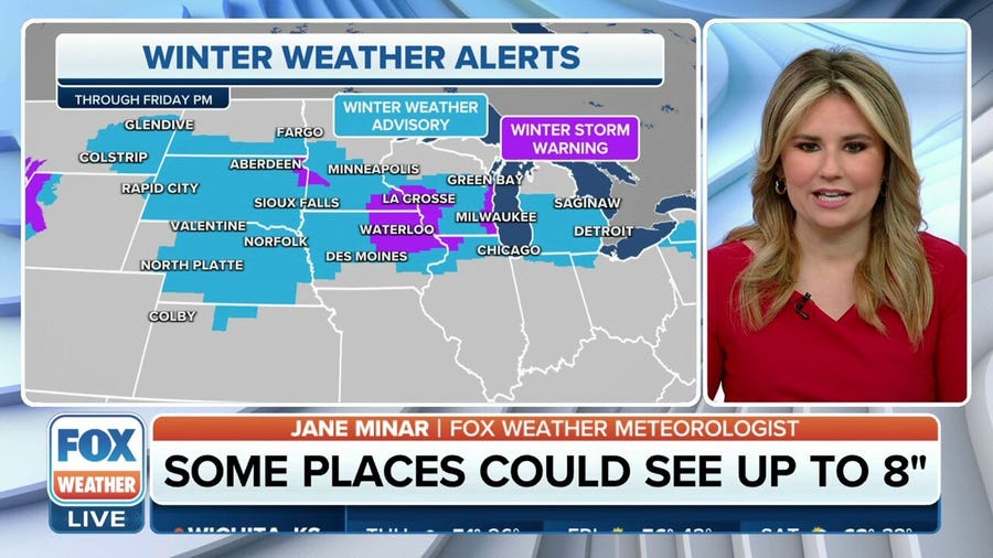 Snow ramps up across the northern Plains, Upper Midwest