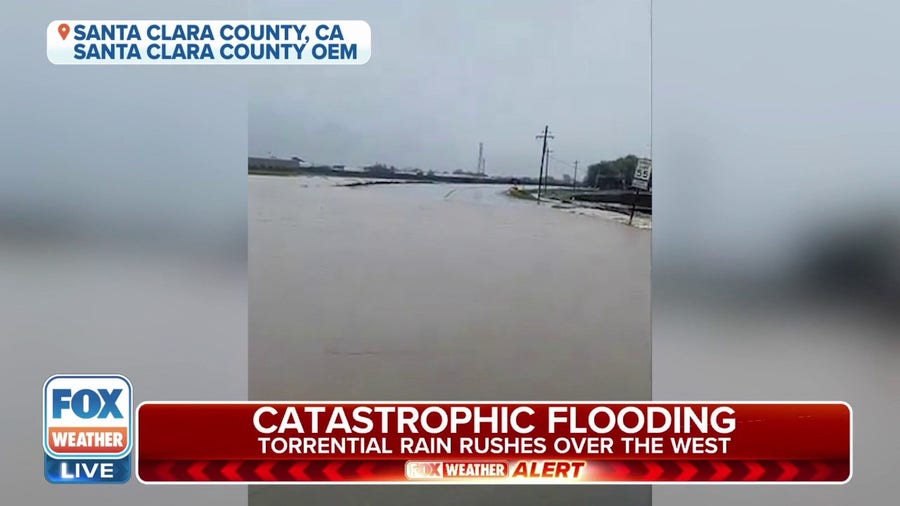 Atmospheric river bringing torrential flooding to Santa Clara County