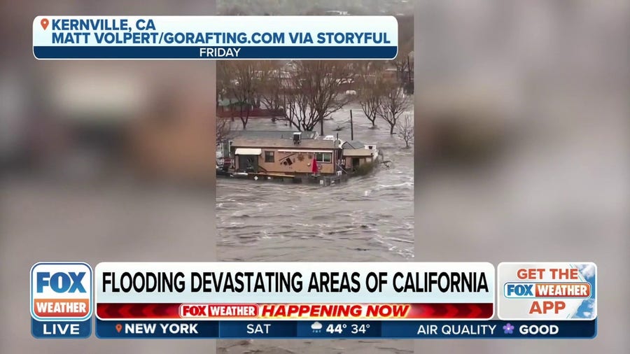 Areas of California devastated by flooding