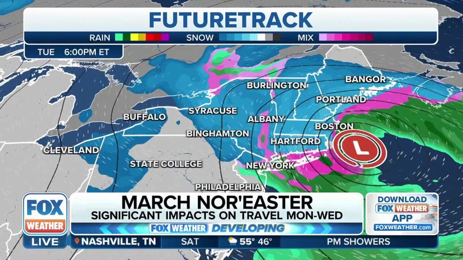 Powerful nor'easter to hit Northeast to start new work week