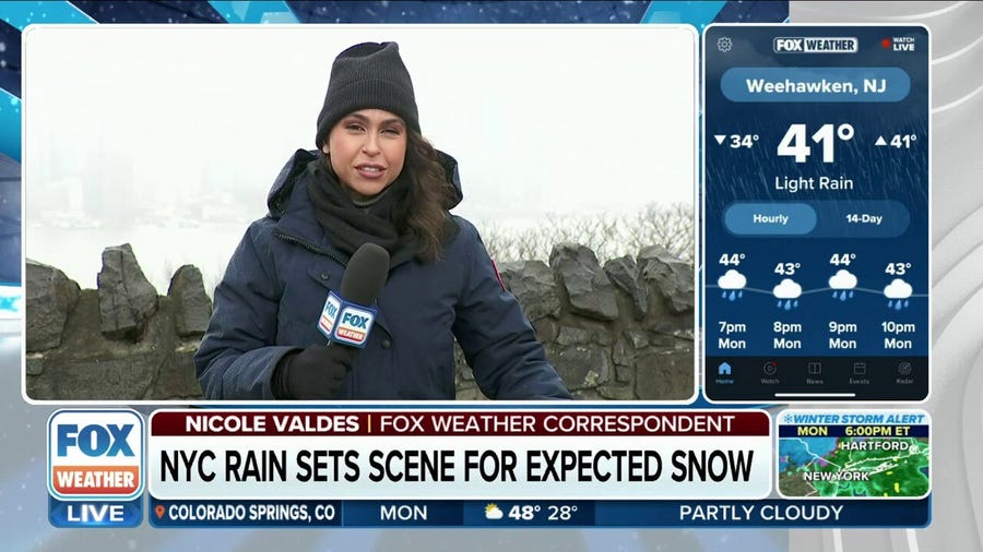 New Yorkers brace for rain, wind and light snow from nor'easter
