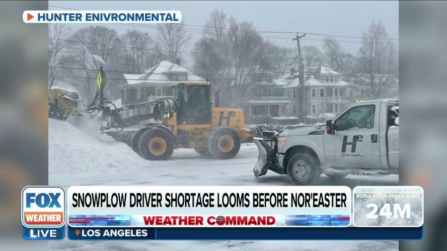 Snowplow companies struggling to find drivers ahead of nor'easter