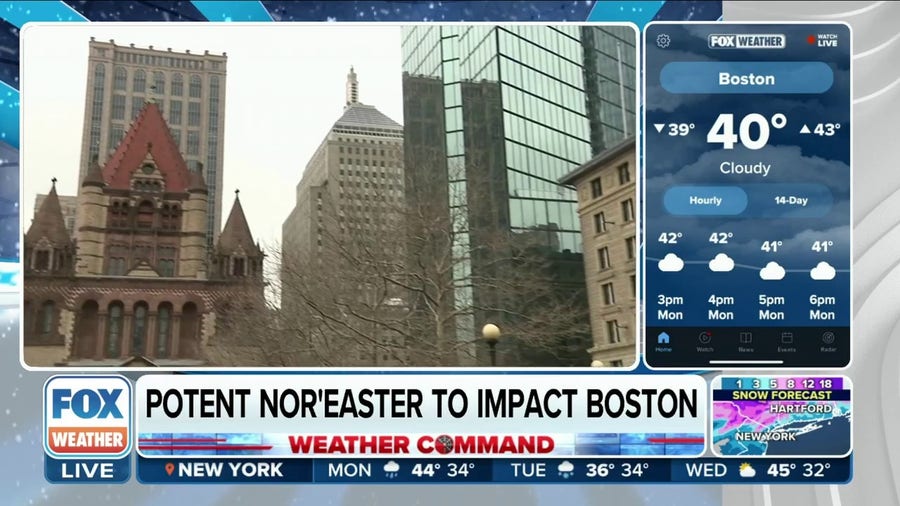 Boston bracing for impacts from potent nor'easter