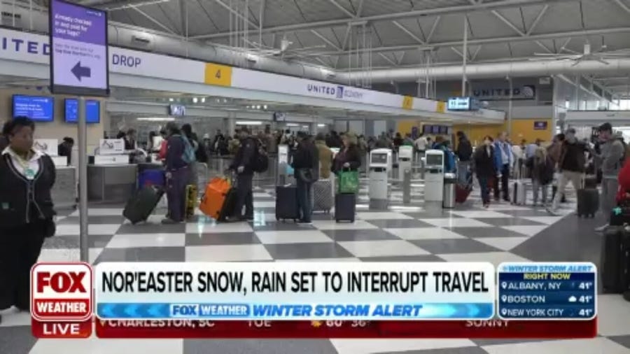 Nor'easter impacts air travel across US