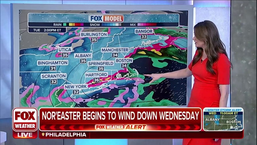 Nor'easter bringing various threats from heavy snow to coastal flooding to East Coast