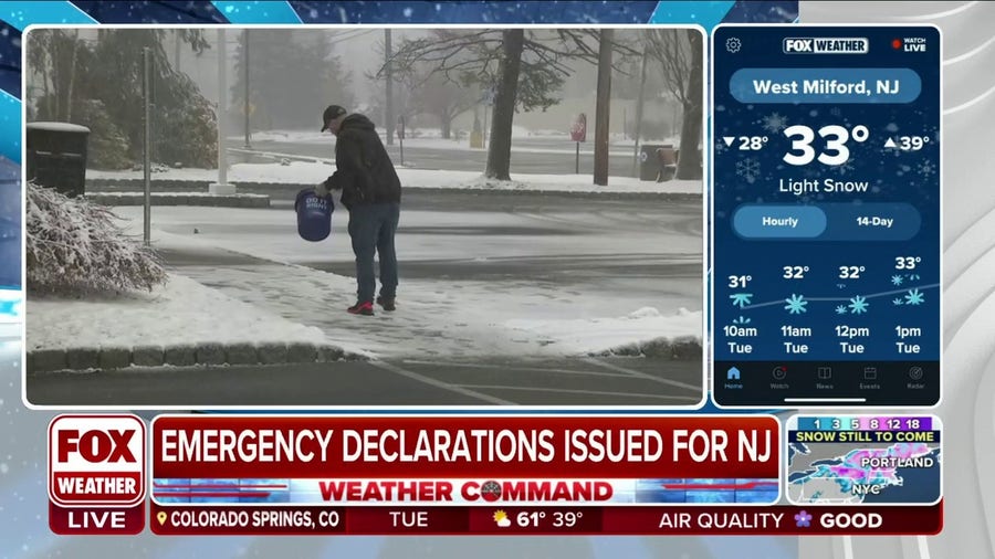 North New Jersey could get 8-12 inches of snow, emergency declarations issued