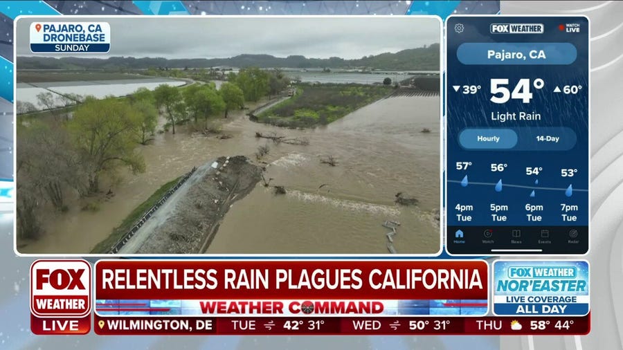 Pajaro, CA could see more dangerous flooding from atmospheric river as levee still breached