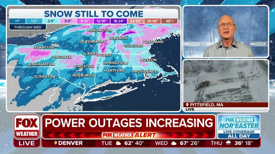 Worst of nor'easter still to come for the East Coast