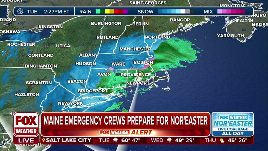Maine braces for significant snow, high winds from nor'easter