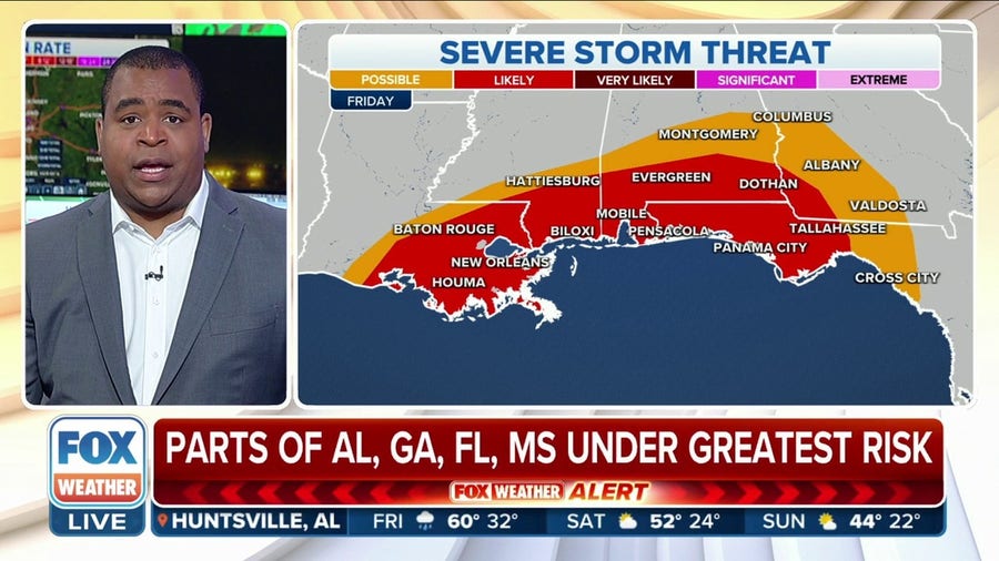 Severe Storms Shift Into Gulf Coast On Friday | Latest Weather Clips ...