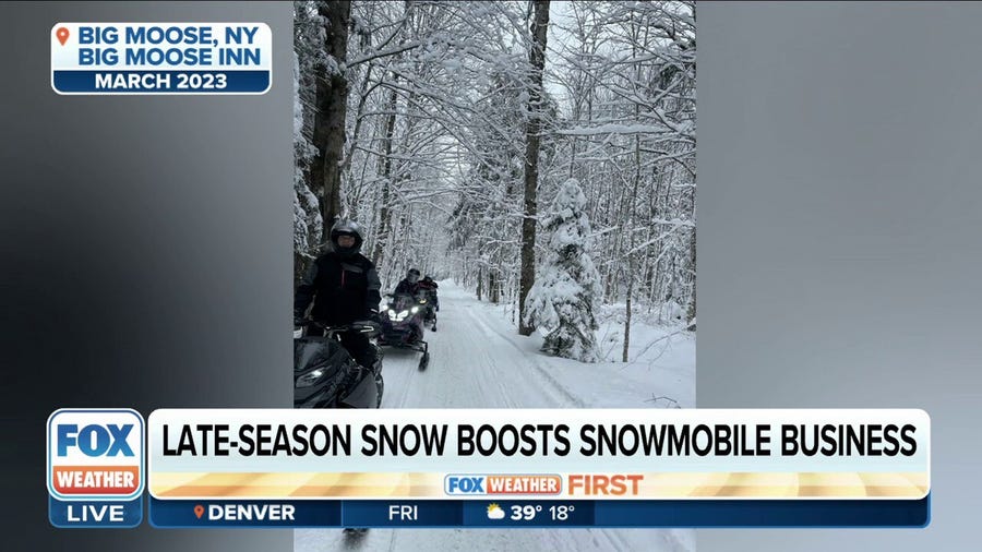 Late-season nor'easter helps boost New York snowmobile business