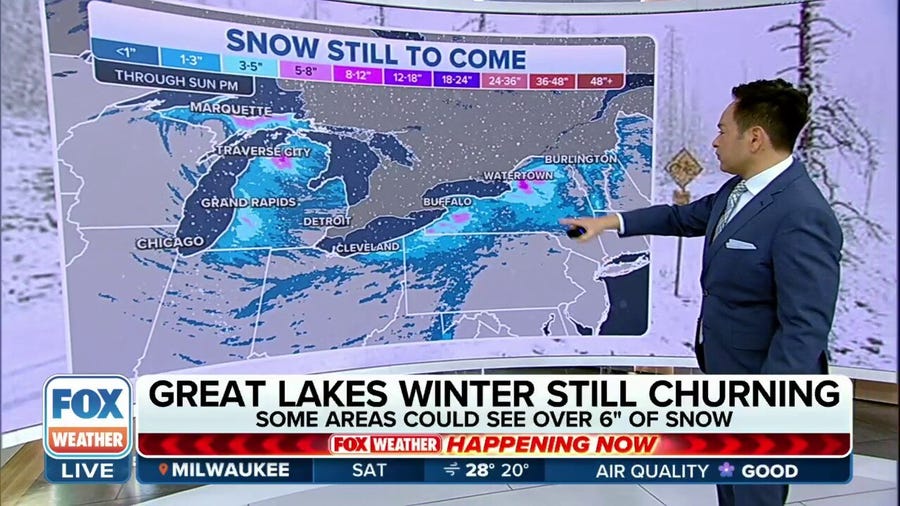 Great Lakes winter still churning with more snow expected this weekend