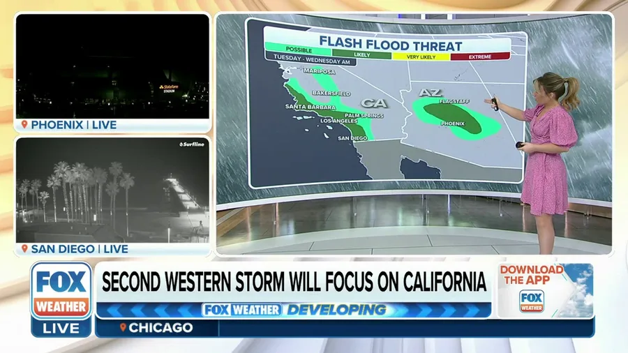 Second western storm to impact Southern California, Southwest