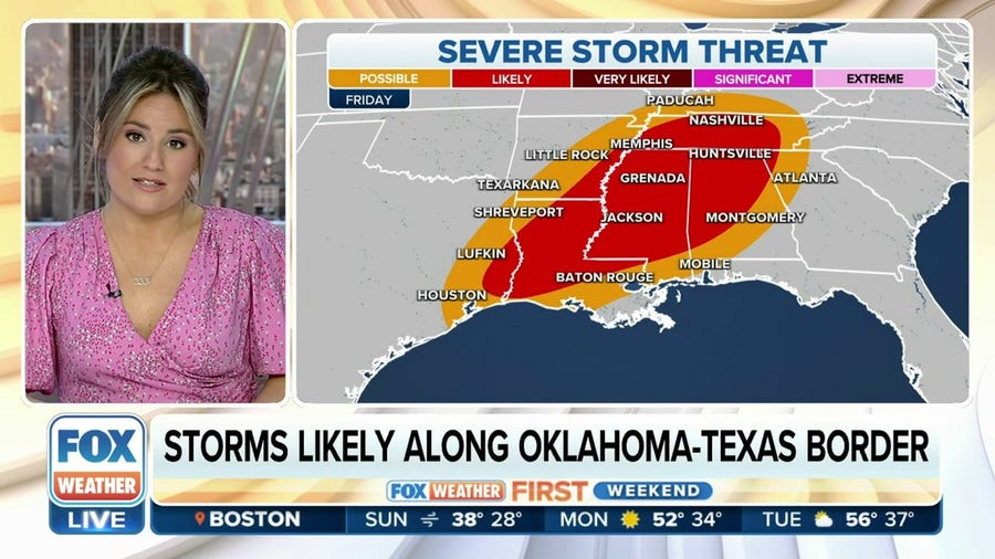 Severe weather threat increases Wednesday, Thursday from the Plains to Southeast