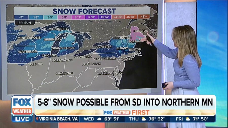 Snow shifting from northern tier into Great Lakes, New England