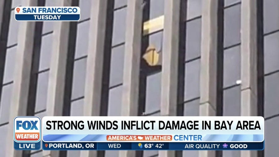 Strong winds during bomb cyclone blows out windows in San Francisco