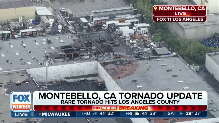 Tornado rips through Los Angeles County, major damage to businesses