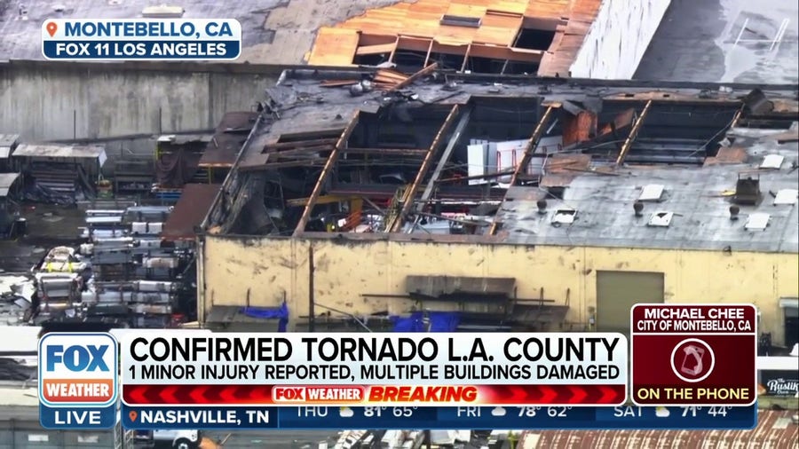 Rare Los Angeles County tornado caused significant building damage, knocked out power