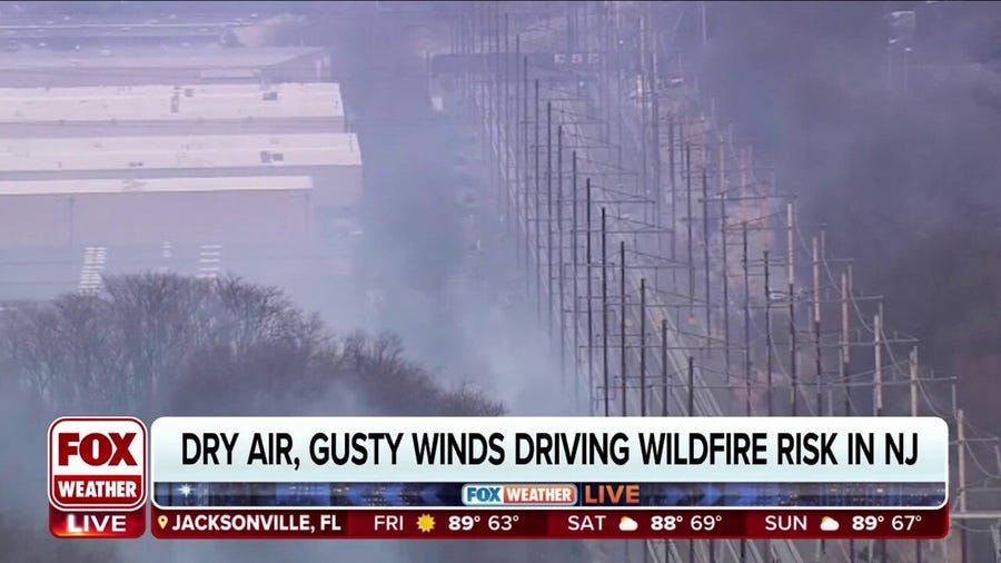 Dry air and gusty winds driving wildfire risk in New Jersey