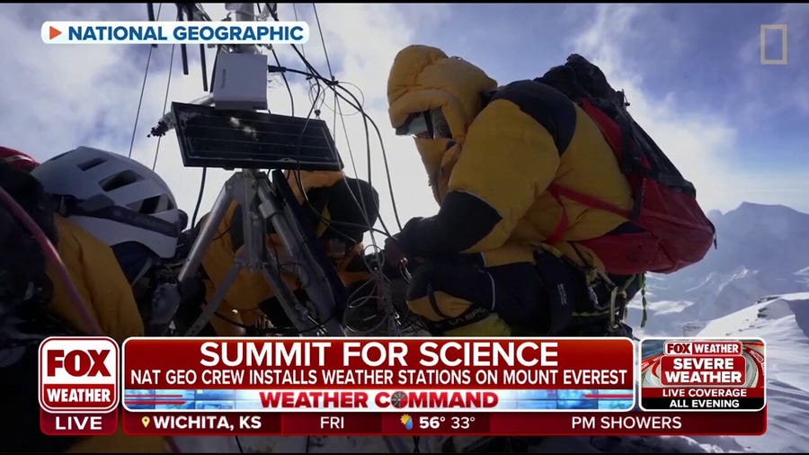 National Geographic crew installs world's highest weather station on Mount Everest