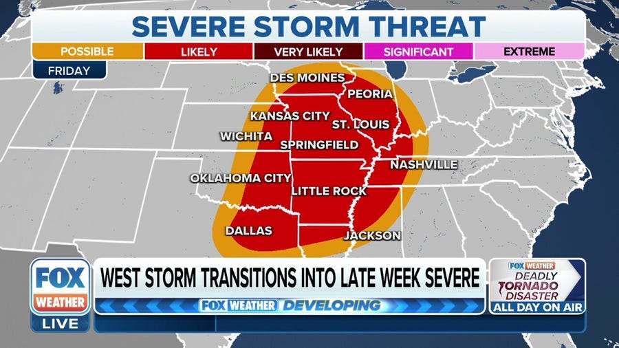 Another multiday severe weather threat looms for Plains, South and Midwest