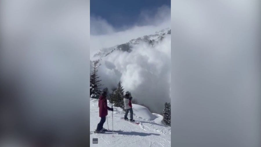 Watch: Avalanche sweeps down Utah mountain, covers skiers in cloud of ...