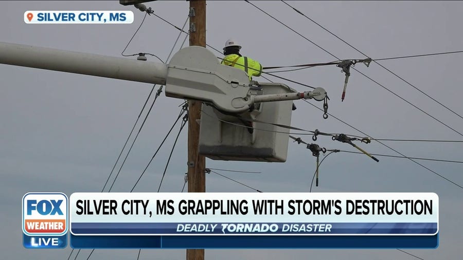 Silver City, Mississippi devastated by tornado, crews work to restore power