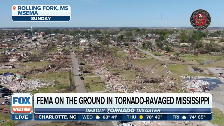 FEMA: Damage seen on the ground in Mississippi is catastrophic following tornadoes