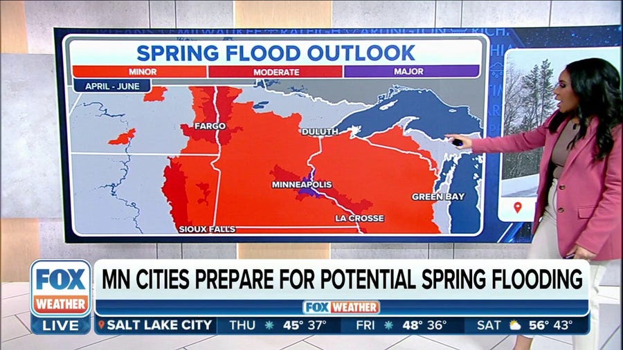 Minnesota cities prepare for spring flooding following snowstorms