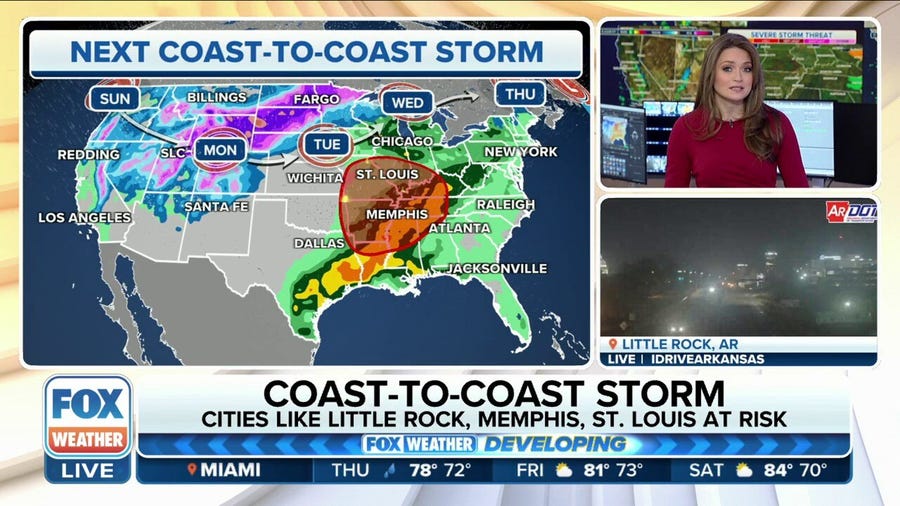 Coast-to-coast storm to sweep across US next week with more severe weather