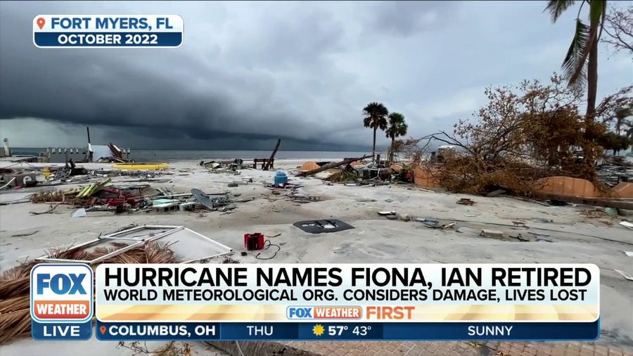 Hurricane names Fiona and Ian have been retired