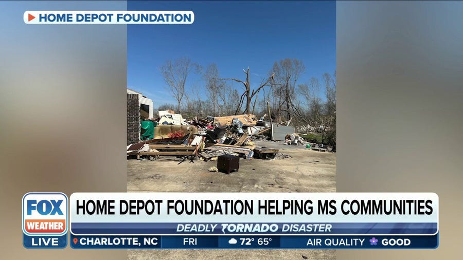 Home Depot delivers supplies, comforts Mississippi tornado victims