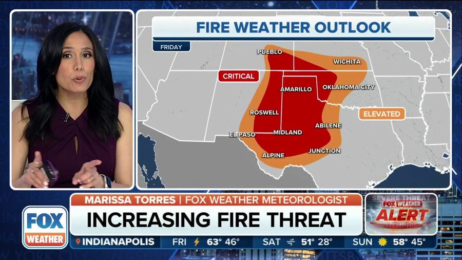 Fire danger in Southern Plains, Four Corners