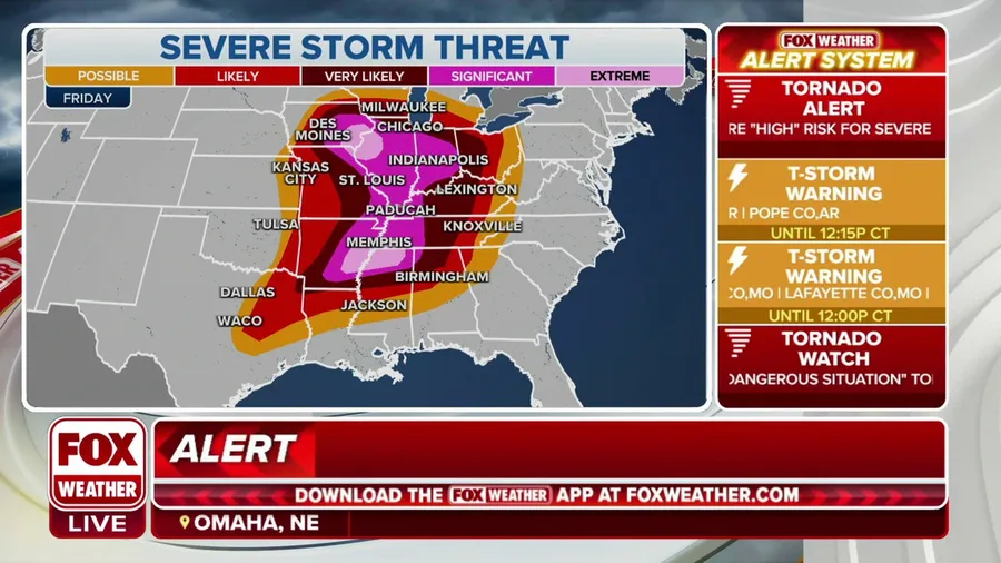 Rare 'high' risk for severe storms issued as severe outbreak expected