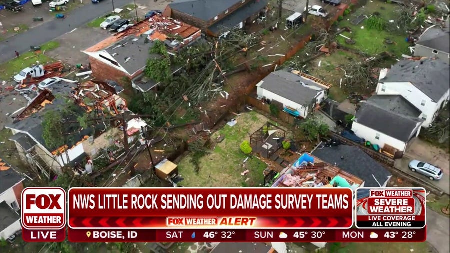 NWS in Little Rock sending out tornado damage survey teams