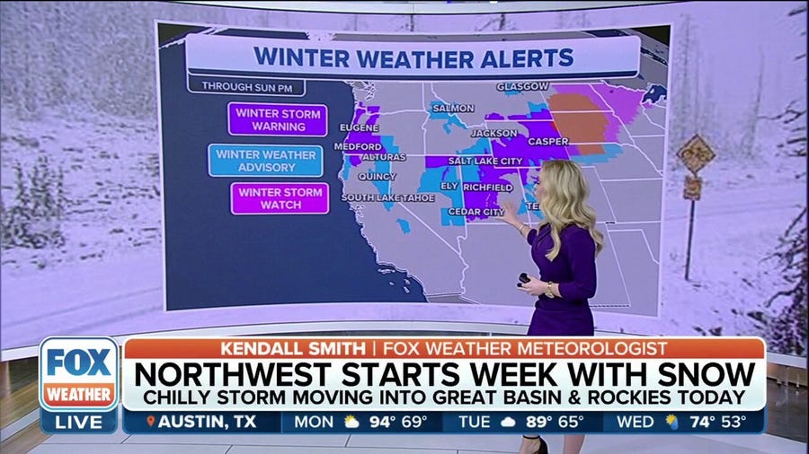 Coast-to-coast storm bringing snowy weather to the Northwest