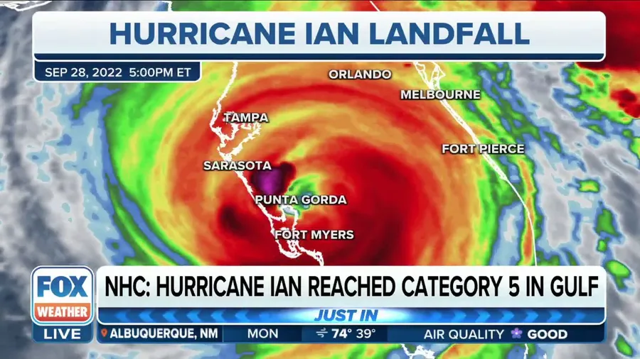National Hurricane Center confirms Hurricane Ian reached category 5
