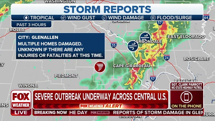 Missouri Highway Patrol: 'We are in full-on search and rescue' following tornado in Glenallen, MO